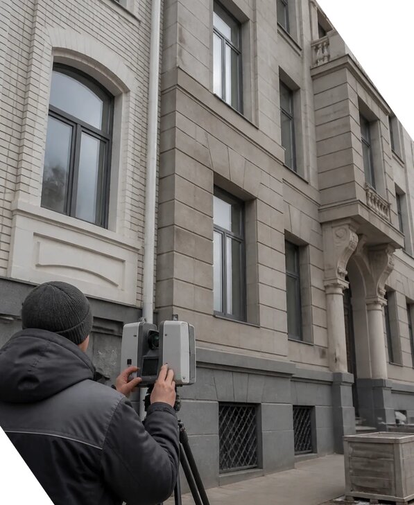 Лазерное сканирование фасадов зданий для обследования в Нефтеюганске