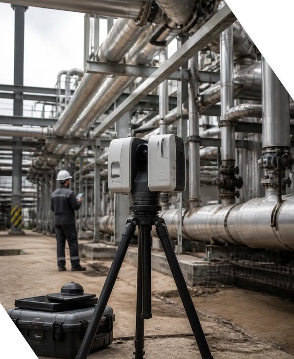 Лазерное сканирование трубопроводов для обследования в Нефтеюганске