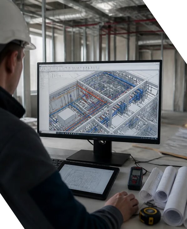 Создание BIM модели инженерных сетей для объектов в Нефтеюганске